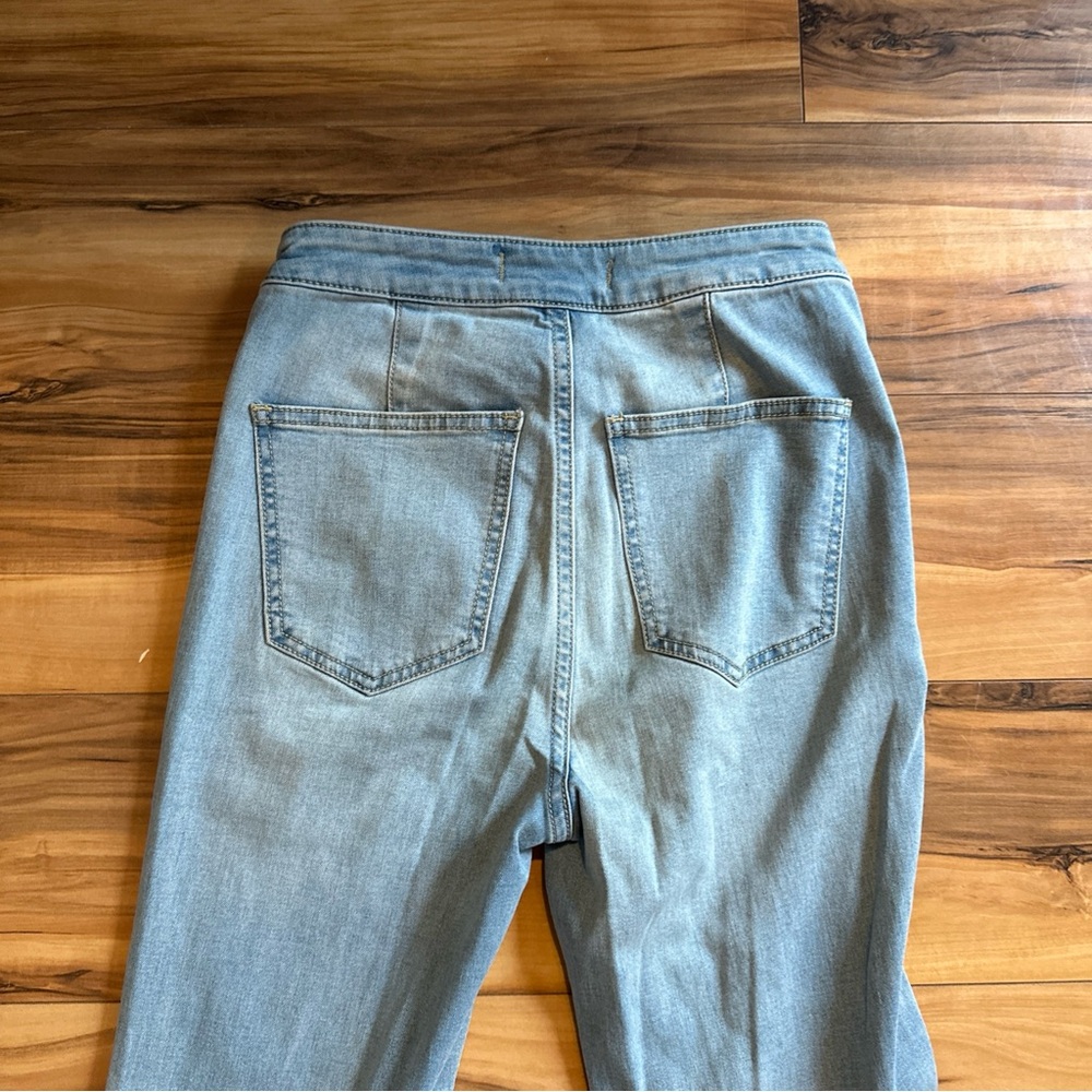 FREE PEOPLE Just Float On Super Flare Bell Bottom Jeans-Blue Rinse-Size 25 (1) - Picture 11 of 16